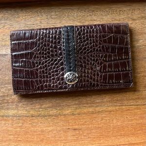 Brighton Dark Brown Leather Check Book Holder Vintage